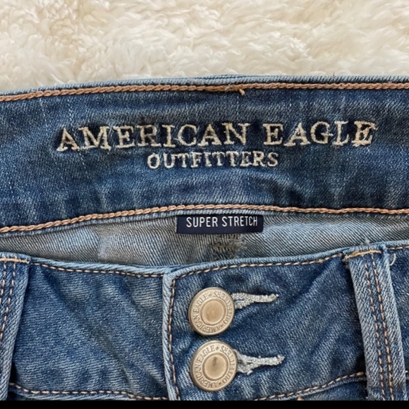 American Eagle Outfitters Artist Crop Super Stretch Jeans Sz 10 - Picture 5 of 5